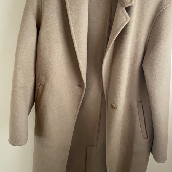 UNIQLO WOMEN'S DOUBLE FACE LONG COAT SIZE XS Tan-beige Wool Blend Coat - Picture 6 of 7